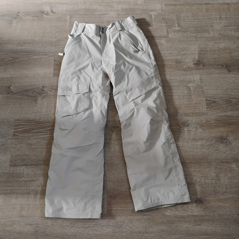 The North Face HyVent Waterproof Snow Pants - Girls Large - Cream/Beige